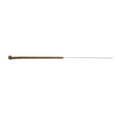 AGUJA DE ACUPUNTURA BA�ADA EN ORO DE 18 KILATES / 0.22 X 25mm.